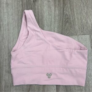 TNA by Aritzia Baby Pink Asymmetrical Sports Bra Active Wear Size XS